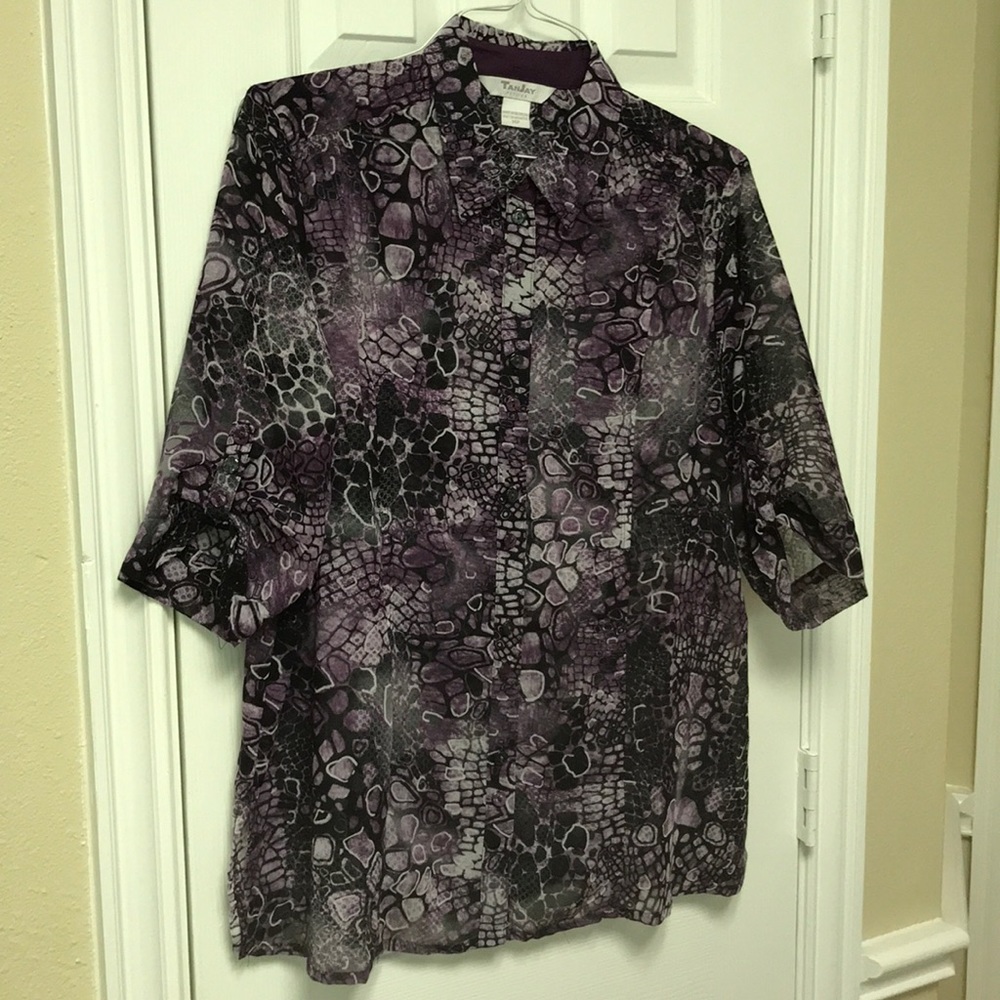⬇️PRICE DROP 🎉TanJay Petite Sz 14P Button Blouse